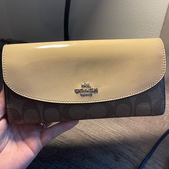 Coach Handbags - Coach Signature PVC Slim Envelope Wallet F54022 - Khaki Platinum